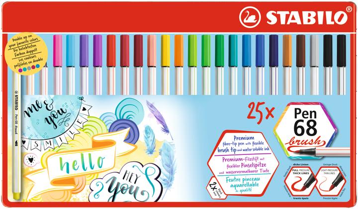 Actual product image STABILO Brush Pen 68 (Sorted, 25 x)