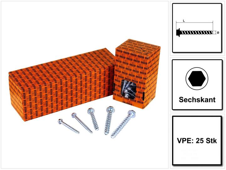 Heco Multi-Monti-plus (25 Schrauben pro Stück)