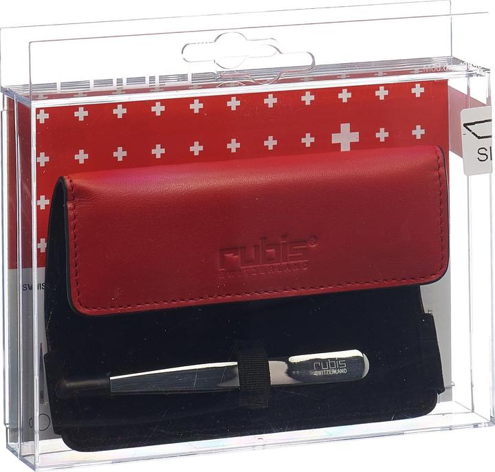 Immagine prodotto Rubis Pinzetta Shiny con custodia, inclinata, argento