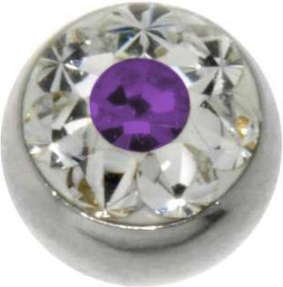Produktbild Bijouteria 1.2mm Piercing-Kugel (Chirurgenstahl 316L, Premium Kristall)