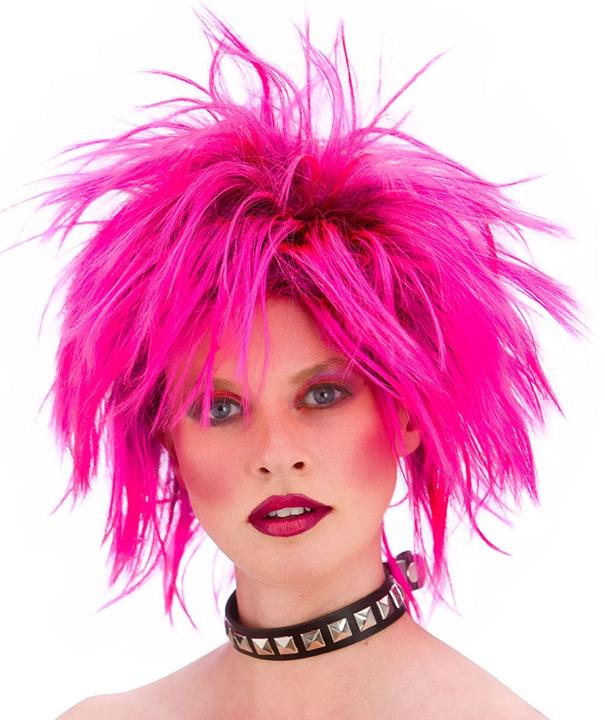 Produktbild Wicked 80er Jahre Strubbel Rocker Perücke pink