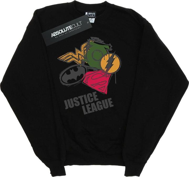 Justice League Spray Logos Sweatshirt (XL)