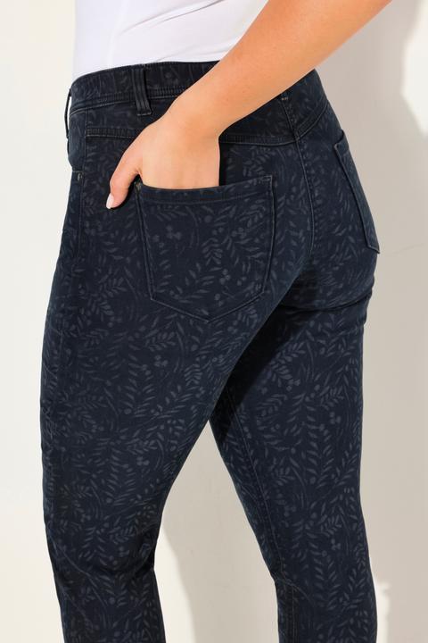 Produktbild Ulla Popken Boyfriend-Jeans, weites Bein, Laserprint-Muster (62)