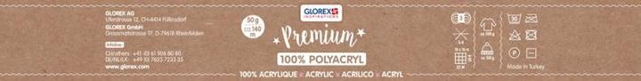 Actual product image Glorex Premium 100% acrylic, 50g