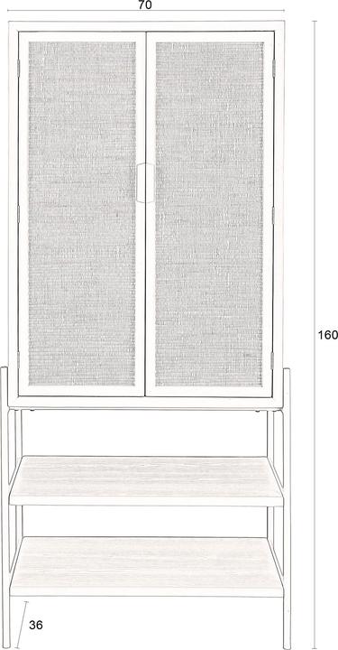 Produktbild Dutchbone Yasu Cabinet Black (70 x 36 x 160 cm)