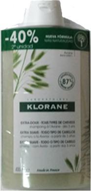 Klorane Extra sanftes Hafershampoo 400ml - 2er-Pack (400 ml, Flüssiges Shampoo)