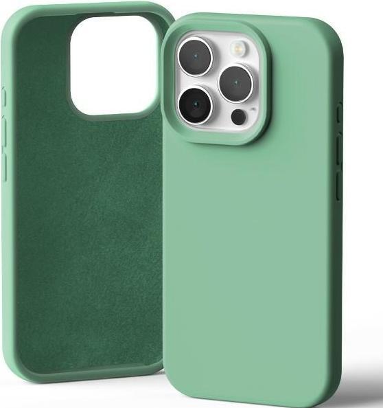 Actual product image Silicone iPhone 16 Pro 6.3" zielony /green (Apple iPhone 16 Pro)