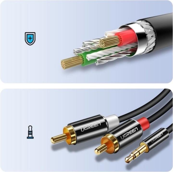 Image du produit Ugreen 2x RCA - jack 3,5 mm (2 m, RCA, Jack 3,5 mm (AUX))