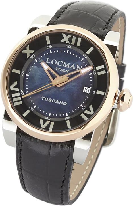 Produktbild Locman Italy Unisexuhr Toscano Automatik schwarz Ref. 590 (Analoguhr, 41 mm)