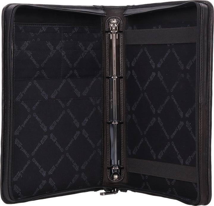 Produktbild Greenland Nature Black Nappa Ringmappe Leder 33 cm (1 x)