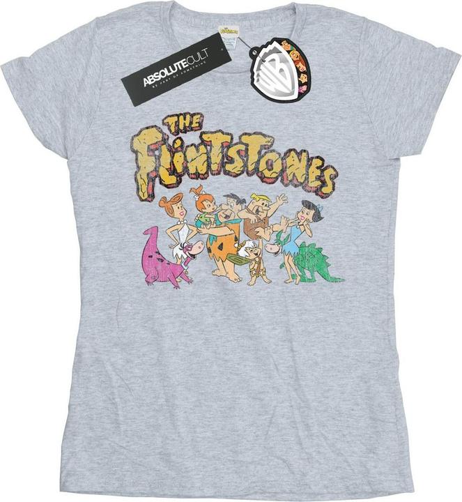 The Flintstones Group Distressed TShirt (XXL)