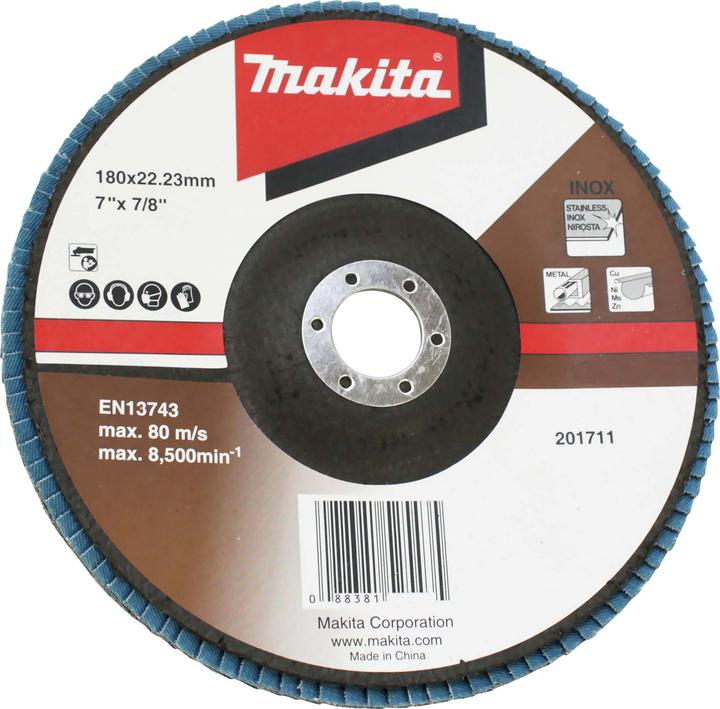 Actual product image Makita Flap disc 180mm Z80 (Z80)