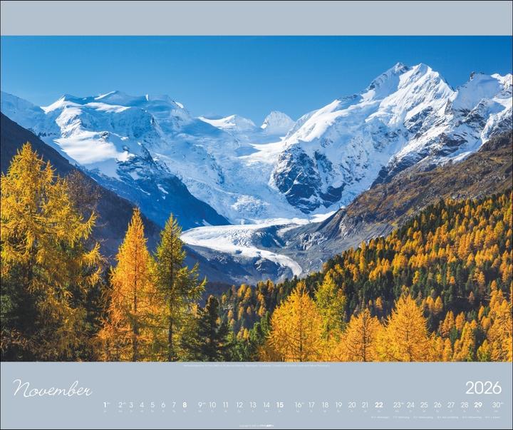 Produktbild Alpen im Licht Kalender 2026 (55 x 46 cm, Deutsch)