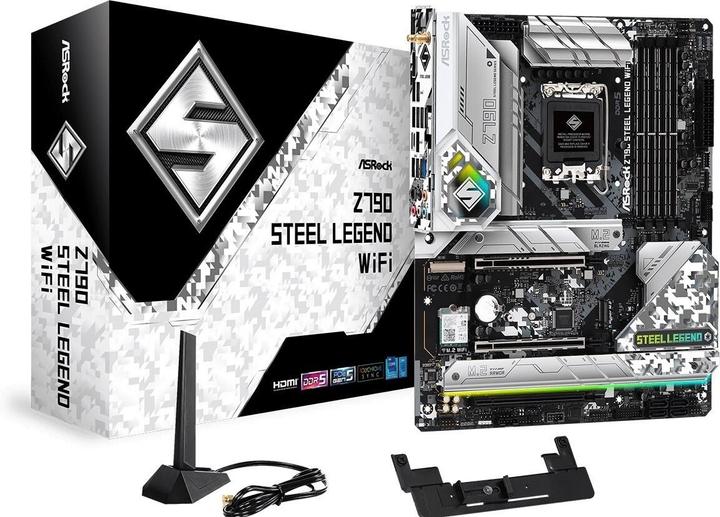 Actual product image AsRock Z790 STEEL LEGEND WIFI ATX Intel DDR5 So.1700 retail (LGA 1700, Intel Z790, ATX)