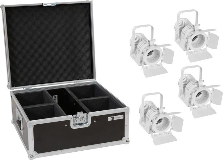 Actual product image Eurolite Set 4x LED THA-20PC TRC theatre spotlight ws + case