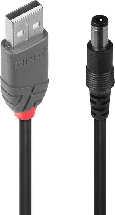 Actual product image Lindy Adapter cable USB A St - DC 5.5/2.5mm (1.50 m, USB 2.0)