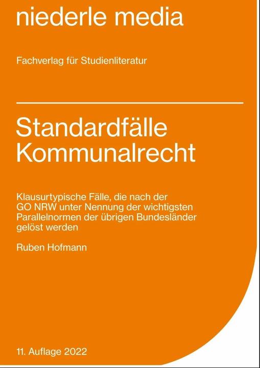 Produktbild Standardfälle Kommunalrecht (Deutsch, Ruben Hofmann, 2022)