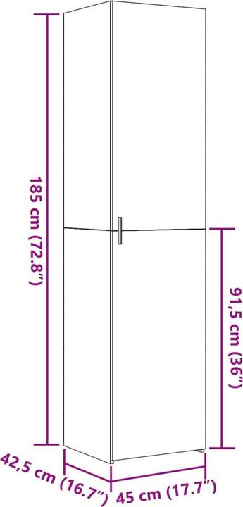 Image du produit VidaXL Osterburg (Altmark) (45 x 42.5 x 185 cm)
