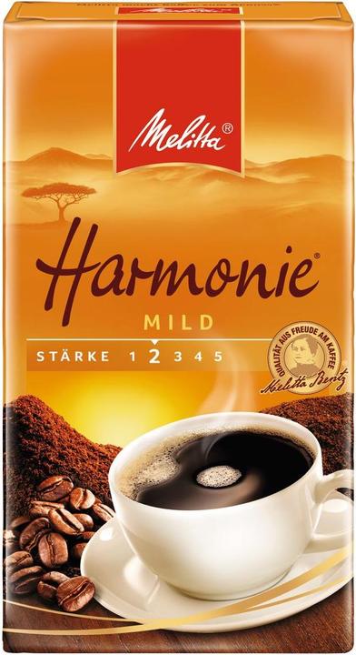 Produktbild Melitta Harmonie MILD Kaffee, gemahlen 500,0 g (500 g, Mittlere Röstung)