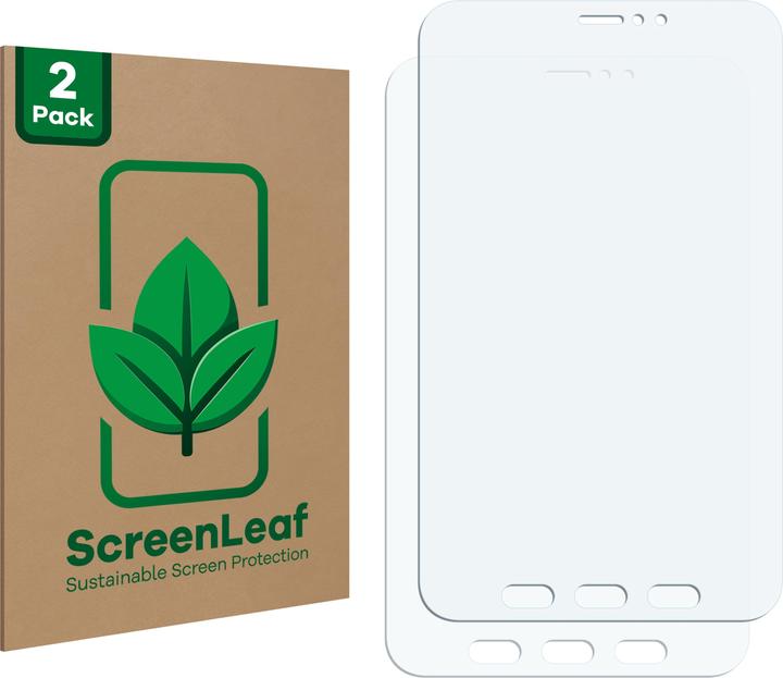 Produktbild ScreenLeaf Schutzfolie nachhaltiger Displayschutz Displayschutzfolie Folie Klar Transparent (2 Stück, Galaxy Tab Active 2)