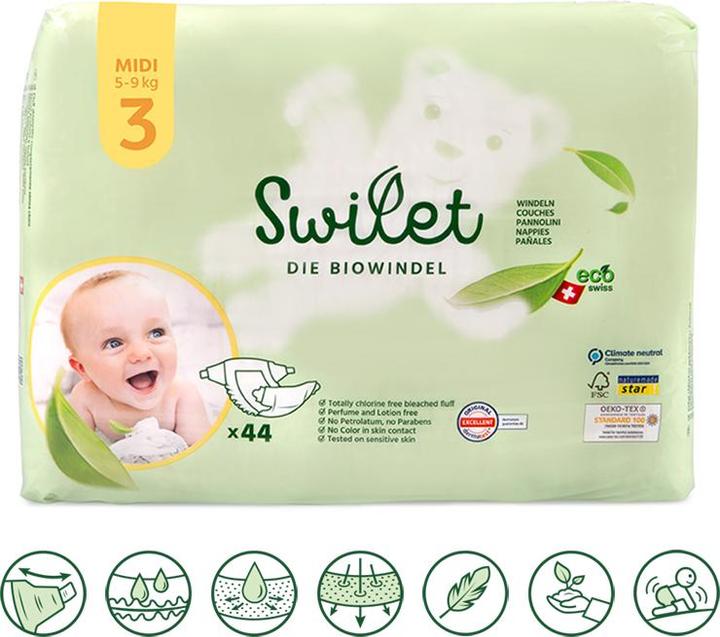 Image du produit Swilet La couche bio (Taille 3, Pack, 44 pièce(s))