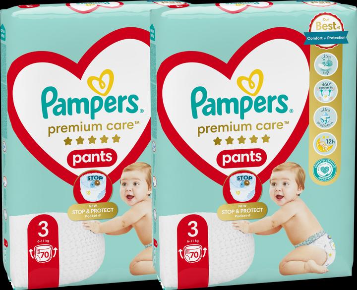 Image du produit Pampers Premium Care Pants (Taille 3, Pack semi-mensuel, 140 pièce(s))