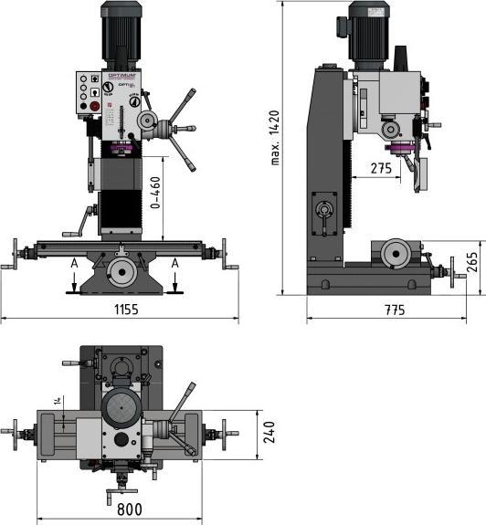 Image du produit Stürmer - Optimum Präzisions-Bohr-Fräsmaschine OPTImill MB 4