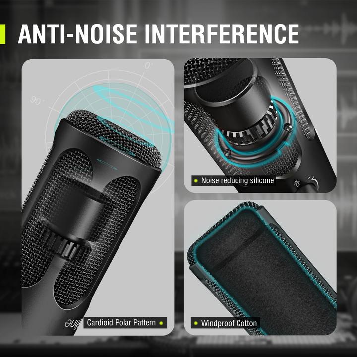 Actual product image Fifine Tank3 Professional USB Microphone 3.5mm