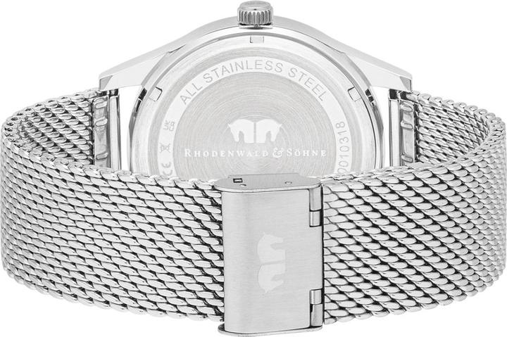 Actual product image Mens quartz watch vintage stainless steel silver - 16436 (Chronograph, 43 mm)