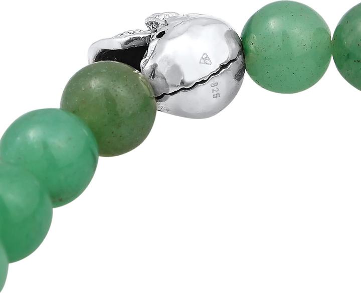 Produktbild Kuzzoi Edelsteinarmband, Totenkopf (21 cm, Aventurin, Plastik, 925 Sterling Silber)