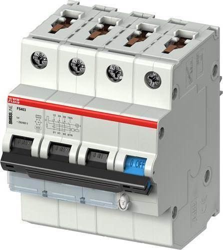 Produktbild ABB FS403M-B16/0.03 FI/LS-Schutzschalter 16A 4p 400VAC 10kA Smissline