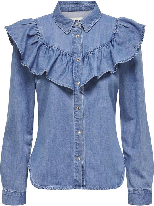 Produktbild Only ONLINDIGO LS FRILL DNM SHIRT QYT Jeanshemd (L)