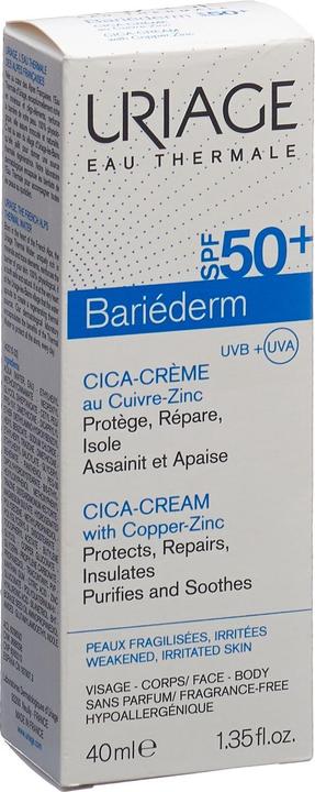 Uriage Bariéderm Cica-Creme LSF50 Creme (40 ml, 24h Creme, SPF 50)