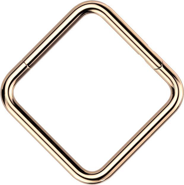 Produktbild Star Piercing Micro Segmentring klappbar rosegold Quadrat (Titan G23)