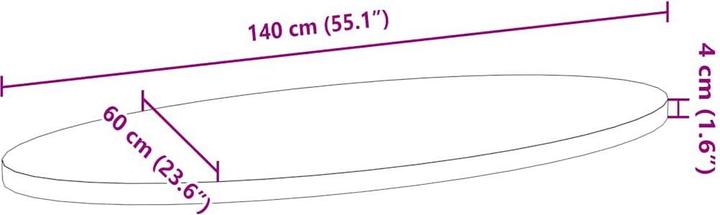 Immagine prodotto VidaXL Lyndsie (140 x 60 x 4 cm)