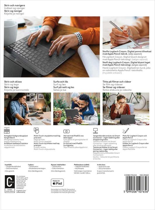 Immagine prodotto Logitech Combo Touch Per Ipad (10a Generazione) (Ing. Int., iPad 2022 (10a generazione))
