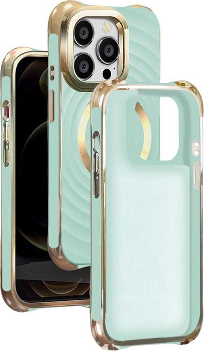 Actual product image OEM Circle Glam Mag case for iPhone 12 / 12 Pro 6,1" mint (Apple iPhone 12)