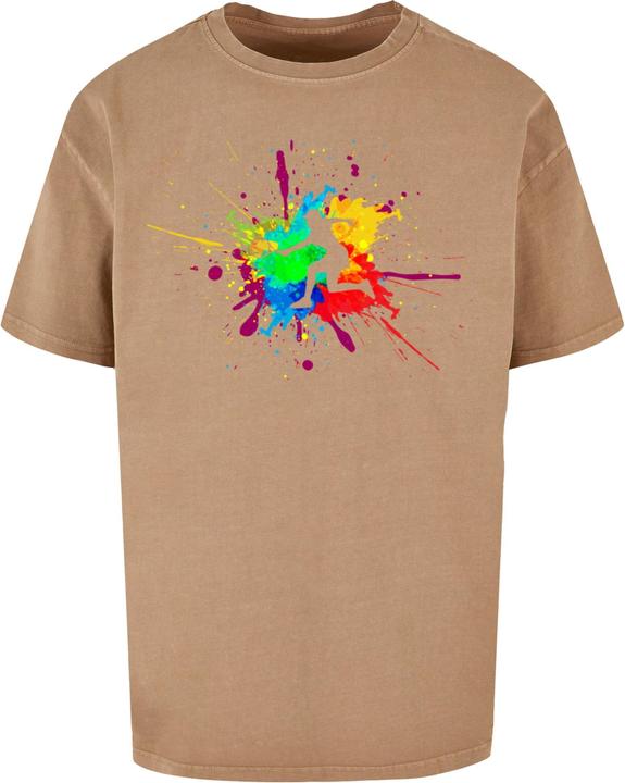 Actual product image Merchcode Colour Splash Player Acid Washed Oversized Tee - 117937 (XL)