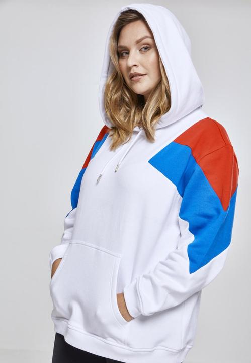Immagine prodotto Urban Classics Felpa con cappuccio oversize 3-Tone Block da donna (XXL)
