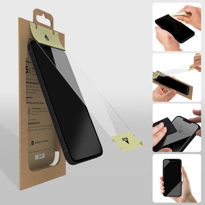 Actual product image Just Green Bio Screen Protector (1 Piece, Apple iPhone 13)