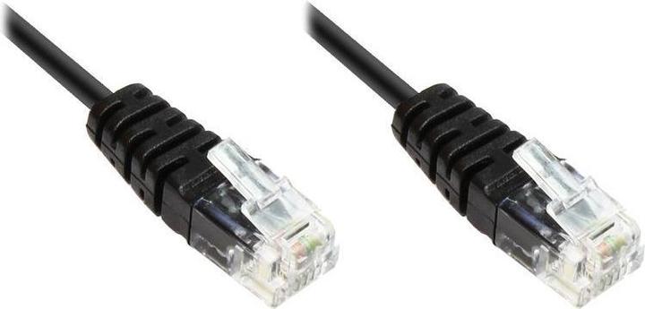 Produktbild Good Connections ISDN-Anschlusskabel, 2x RJ11 Stecker, 4-adrig, rund, schwarz, 0,6m, ®