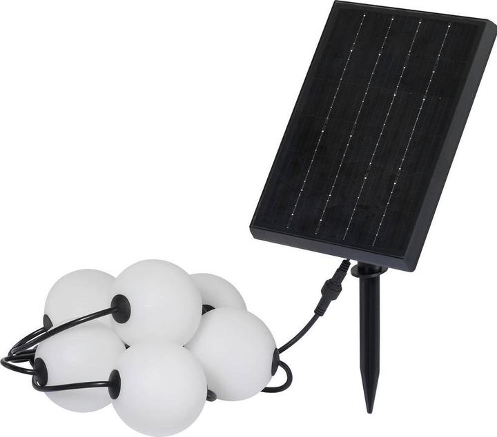 Sygonix SY-6662320 Solar-Lichterkette 2.4 W Weiss, Schwarz (5.50 m)