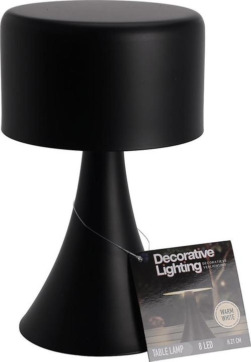 Actual product image Home&Styling Design LED table lamp, black, battery operated, 12 x 21 cm