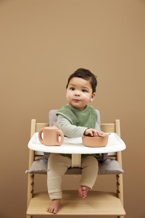 Actual product image Meyco Bib 3P bads.met klittenb. offw/soft green/forestgreen