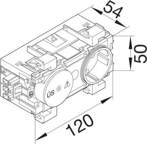 Actual product image Hager TEH GS12013020 Socket/fine protection Wago front-locking r