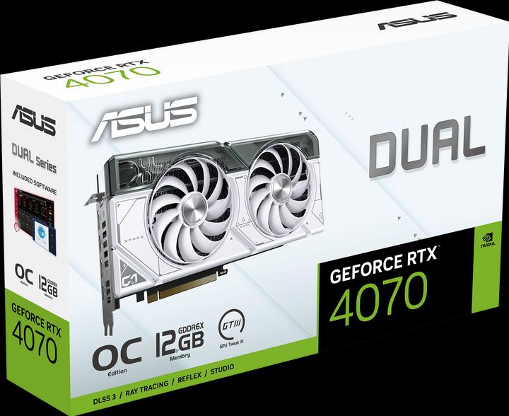Produktbild ASUS Dual GeForce RTX 4070 White OC Edition (12 GB)