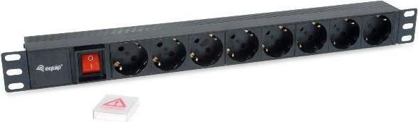 Image du produit equip Bâti de prises 1U8x Schukon. (8 x, CEE 7/3, 1.80 m)