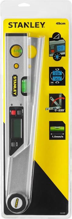 Actual product image Stanley Digital protractor, spirit level (40 cm leg length, 0°-225° measuring range, LCD display)