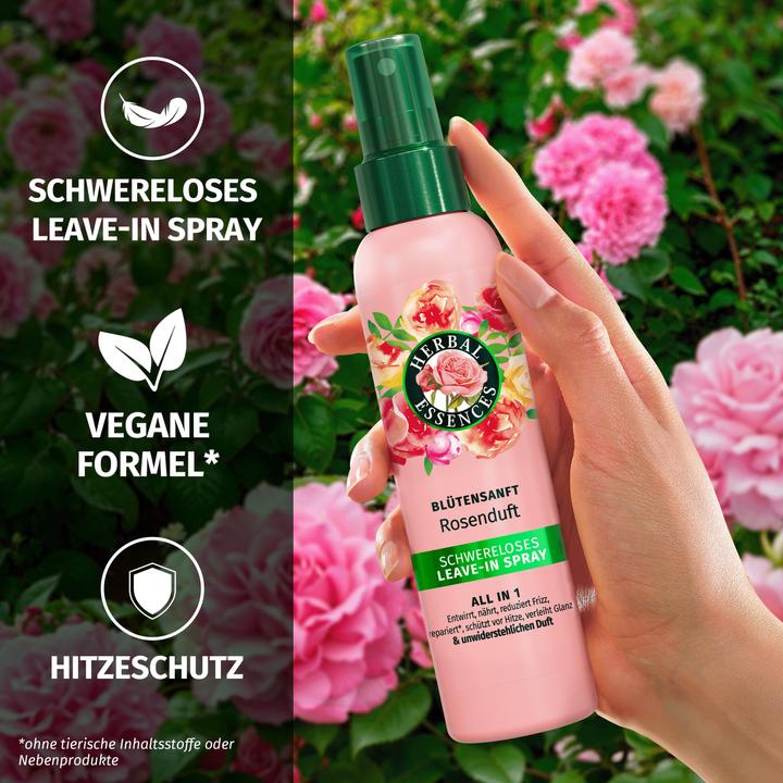 Immagine prodotto Herbal Essences Blütensaft Schwereloses All In 1 Leave-In Spray mit Rosenduft 145ml (145 ml)