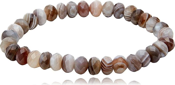 Leyda Armband Botswana Achat (19 cm, Stein)